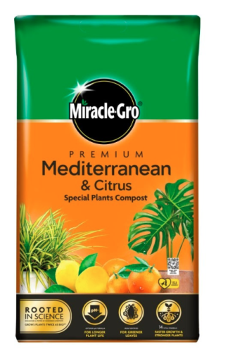 Miracle-Gro Premium Mediterranean & Citrus Compost 10L Easy Carry Pack